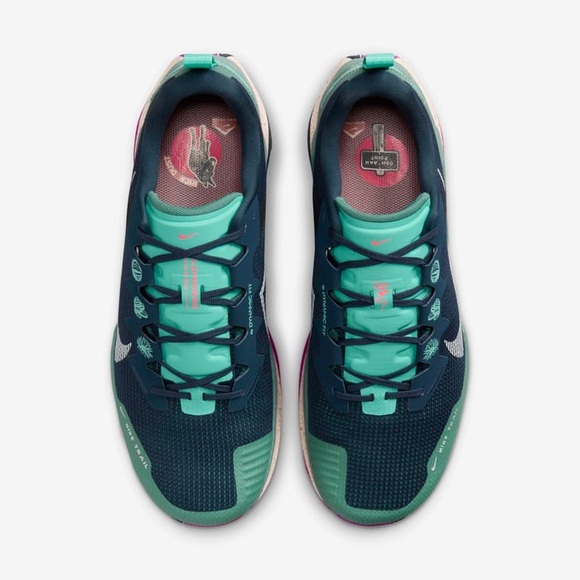 Nike Wildhorse 8 Men’s Trail Running Shoes - Teal and Pink DR2686 401 - Picture 2 of 14